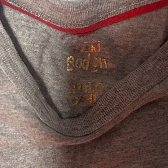 5-6 Mini Boden X Roald Dahl Oompa Loompah shirt - Picture 3 of 4